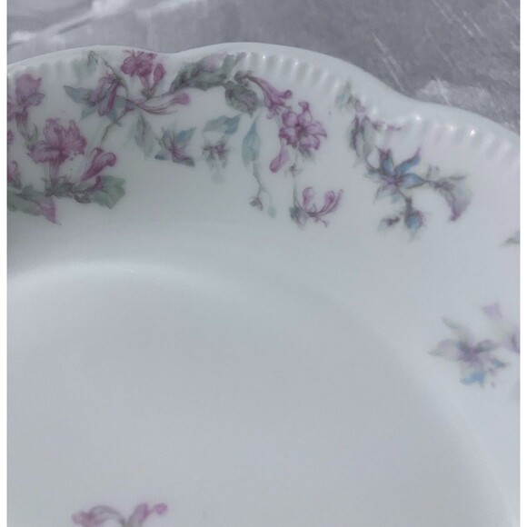 Antique Haviland Limoges NOVA ROSE Princess Sauce Bowl 7’ pink Blue Fleur - Picture 8 of 16